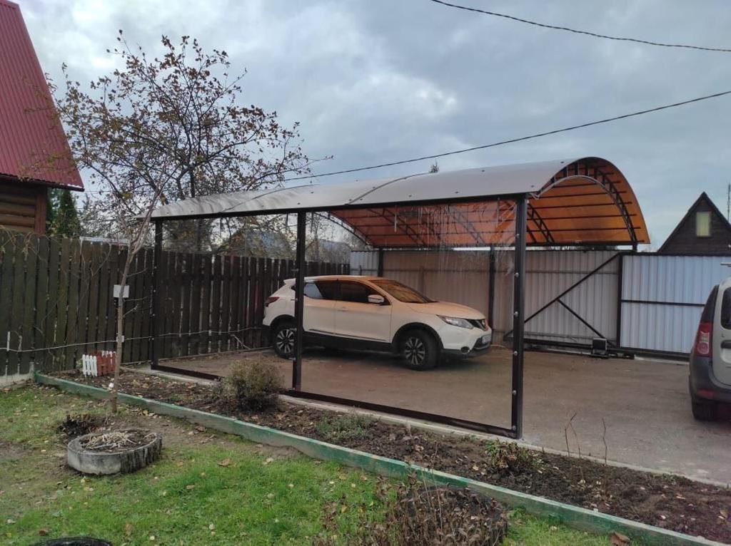 Прозрачные шторы ПВХ для навеса под автомобиль в Белой Берёзке